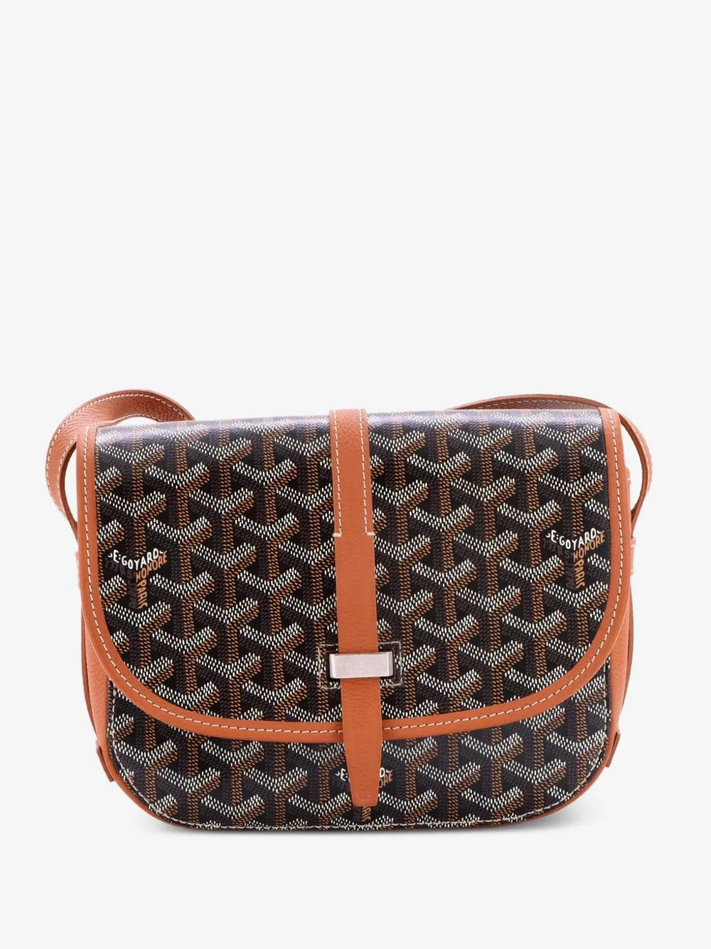 Goyard Belvédère — Negro y Camel - frontal